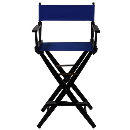 Doba-Bnt 206-32-032-13 30 in. Extra-Wide Premium Directors Chair, Black Frame with Royal Blue Color Cover SA3282088